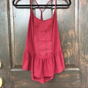 American Eagle Embroidered Tank Top